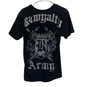 S Ramyalty T-shirt V-neck Short Sleeves Silver Beads Design Front and Back